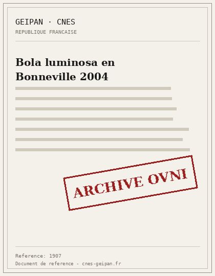 Bola luminosa en Bonneville 2004