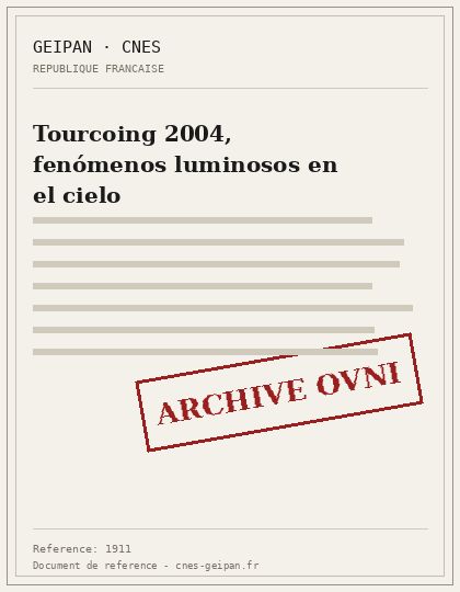 Tourcoing 2004, fenómenos luminosos en el cielo