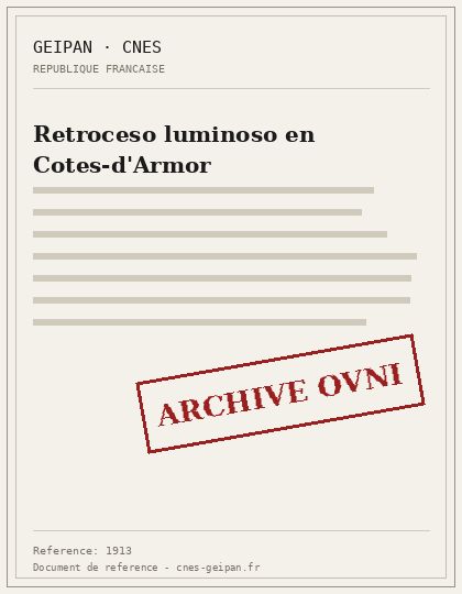 Retroceso luminoso en Cotes-d'Armor