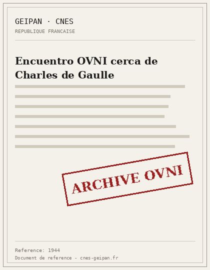 Encuentro OVNI cerca de Charles de Gaulle