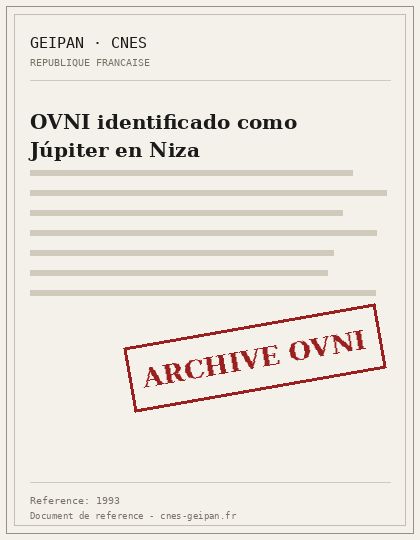 OVNI identificado como Júpiter en Niza