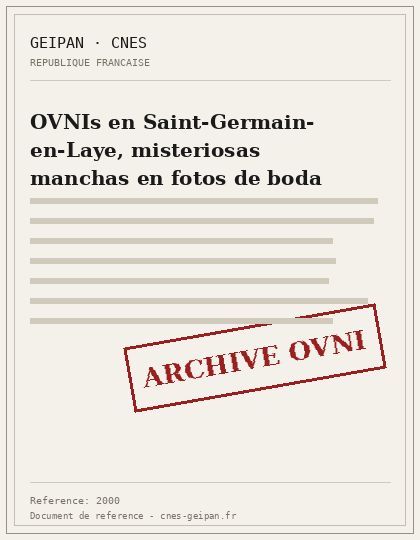 OVNIs en Saint-Germain-en-Laye, misteriosas manchas en fotos de boda