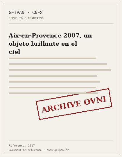Aix-en-Provence 2007, un objeto brillante en el ciel