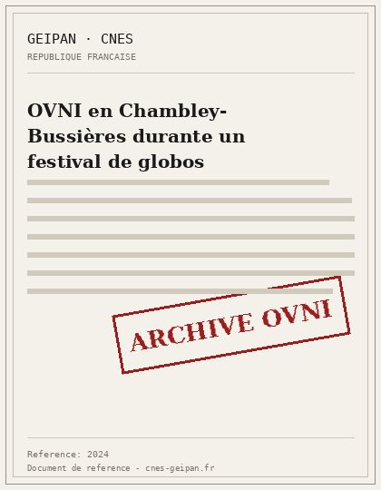 OVNI en Chambley-Bussières durante un festival de globos
