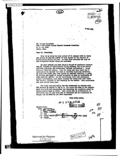 CIA y objetos no identificados