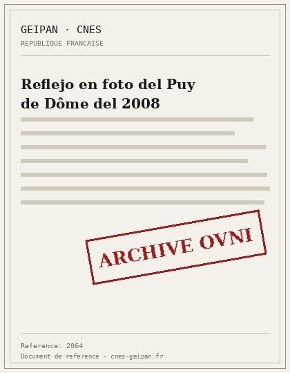 Reflejo en foto del Puy de Dôme del 2008