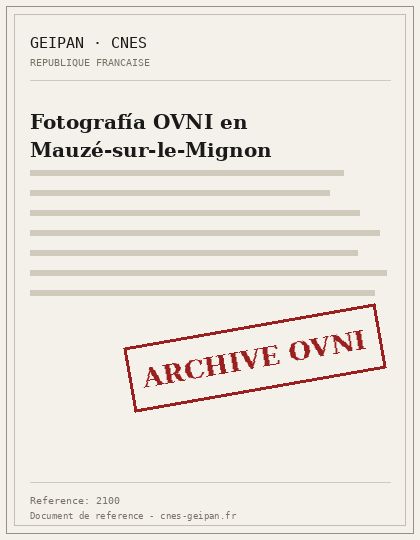 Fotografía OVNI en Mauzé-sur-le-Mignon