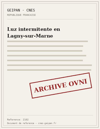 Luz intermitente en Lagny-sur-Marne