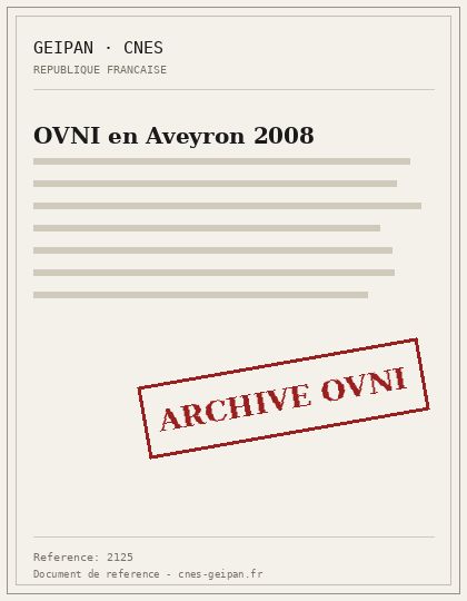 OVNI en Aveyron 2008