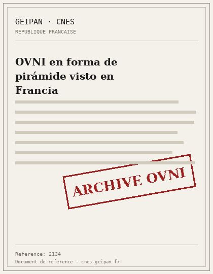 OVNI en forma de pirámide visto en Francia