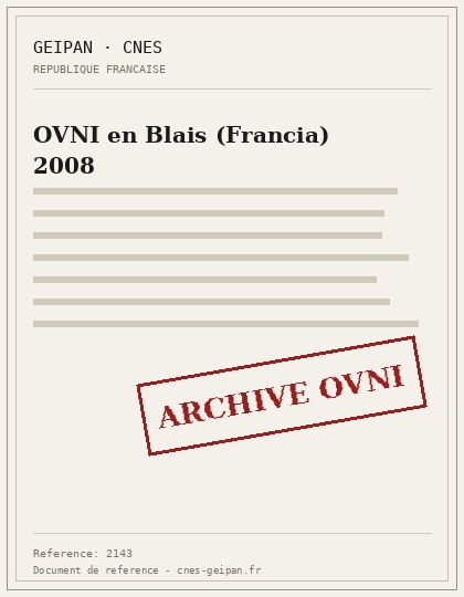 OVNI en Blais (Francia) 2008