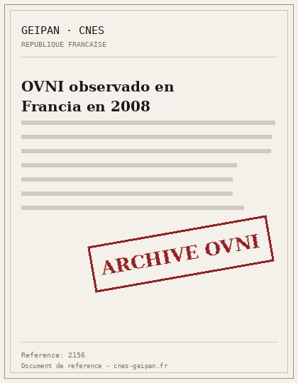 OVNI observado en Francia en 2008