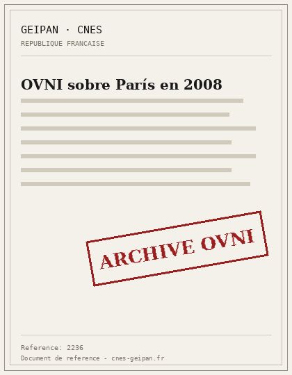 OVNI sobre París en 2008
