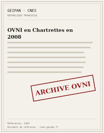 OVNI en Chartrettes en 2008