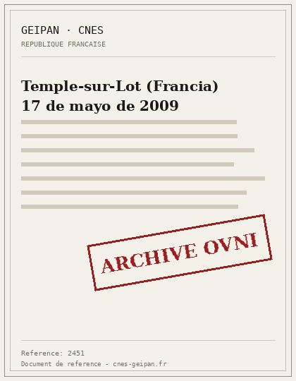 Temple-sur-Lot (Francia) 17 de mayo de 2009