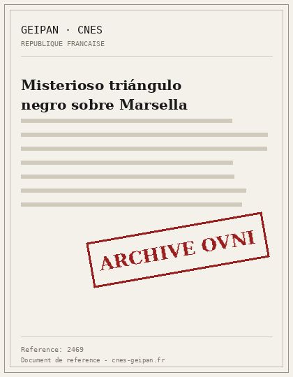 Misterioso triángulo negro sobre Marsella