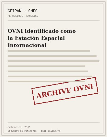 OVNI identificado como la Estación Espacial Internacional