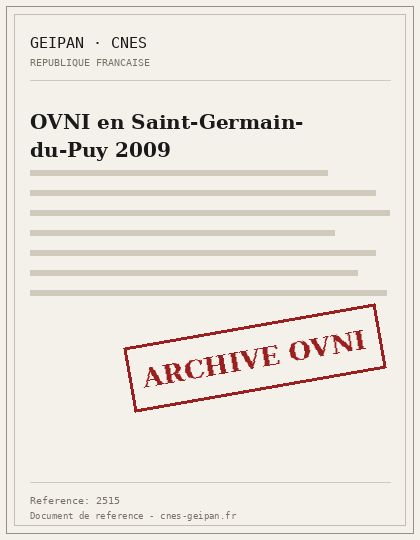 OVNI en Saint-Germain-du-Puy 2009