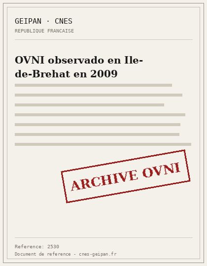 OVNI observado en Ile-de-Brehat en 2009