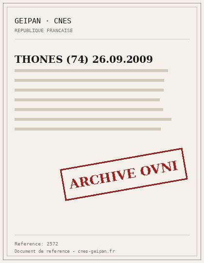 THONES (74) 26.09.2009