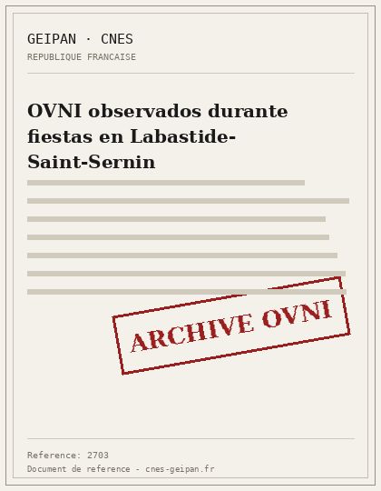 OVNI observados durante fiestas en Labastide-Saint-Sernin