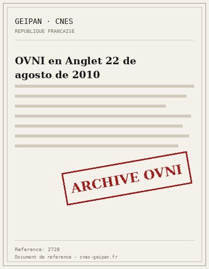 OVNI en Anglet 22 de agosto de 2010