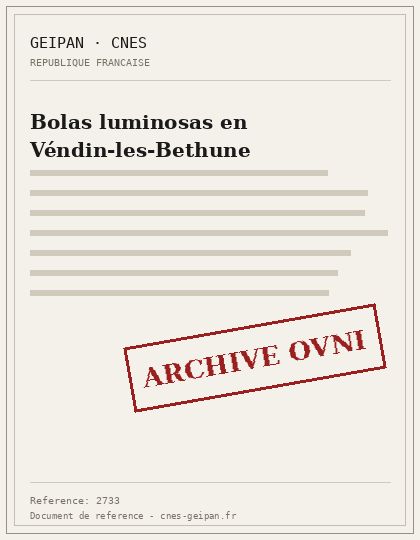 Bolas luminosas en Véndin-les-Bethune