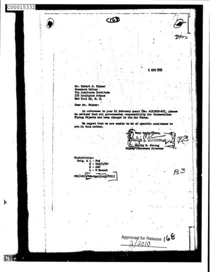 OVNI y responsabilidad del Ejército del Aire