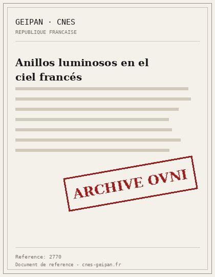 Anillos luminosos en el ciel francés