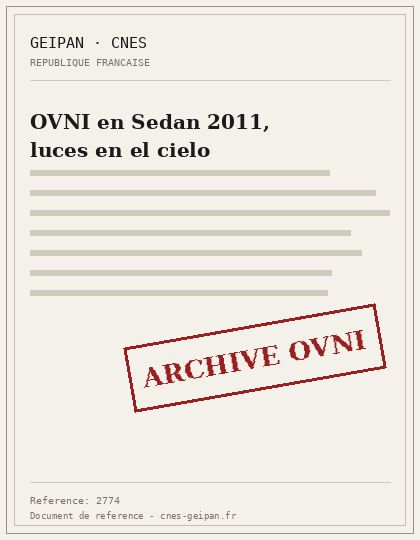 OVNI en Sedan 2011, luces en el cielo
