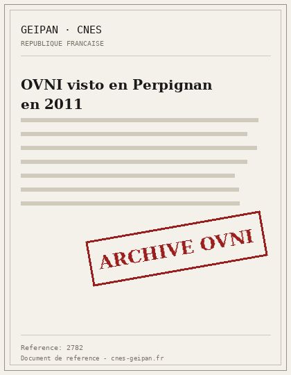 OVNI visto en Perpignan en 2011