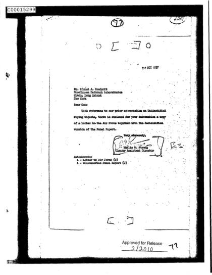 Estudio de objetos voladores no identificados por la CIA