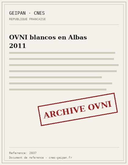 OVNI blancos en Albas 2011