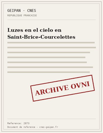 Luzes en el cielo en Saint-Brice-Courcelettes
