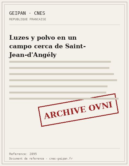 Luzes y polvo en un campo cerca de Saint-Jean-d'Angély