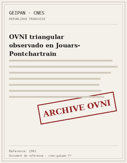 OVNI triangular observado en Jouars-Pontchartrain
