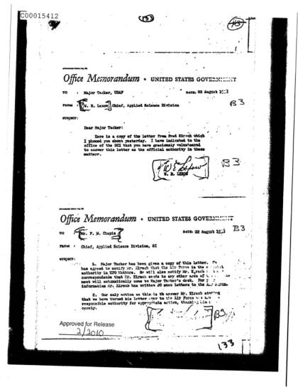 CIA responde cartas sobre OVNI