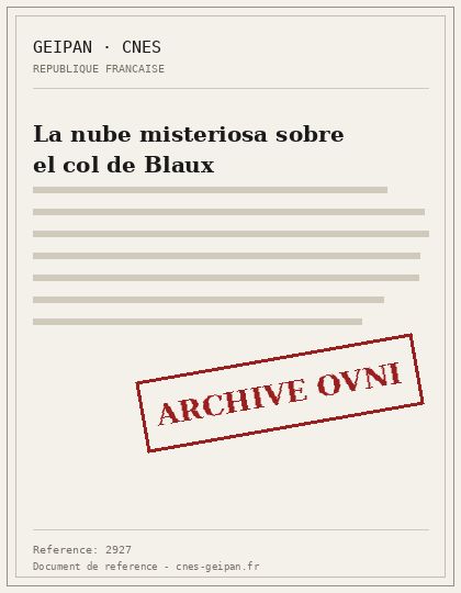 La nube misteriosa sobre el col de Blaux