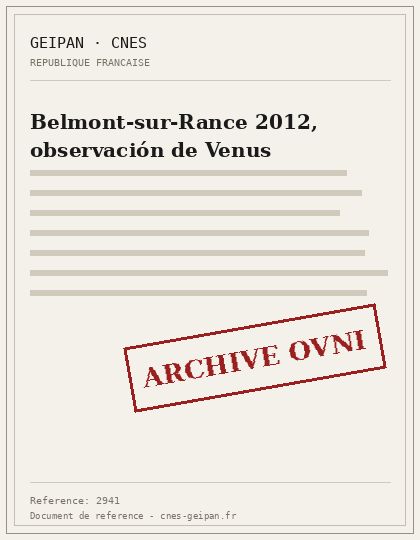 Belmont-sur-Rance 2012, observación de Venus