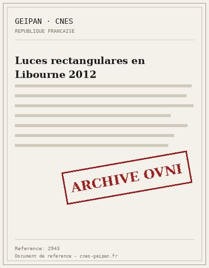 Luces rectangulares en Libourne 2012