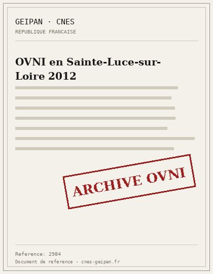 OVNI en Sainte-Luce-sur-Loire 2012