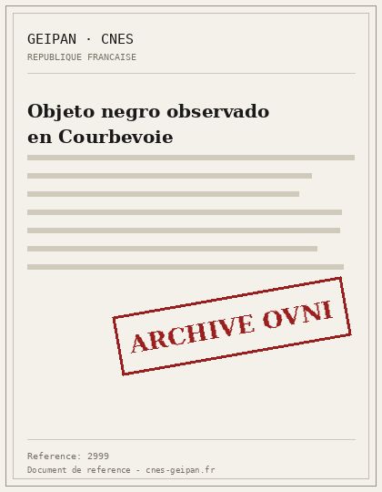 Objeto negro observado en Courbevoie