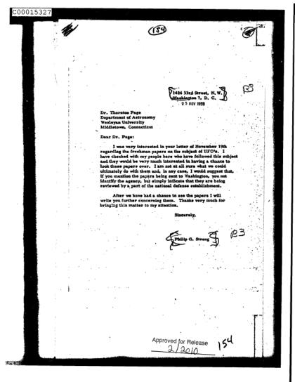 CIA y trabajos universitarios sobre OVNI