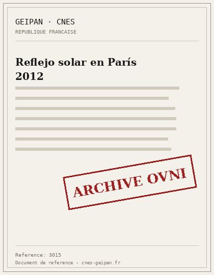 Reflejo solar en París 2012