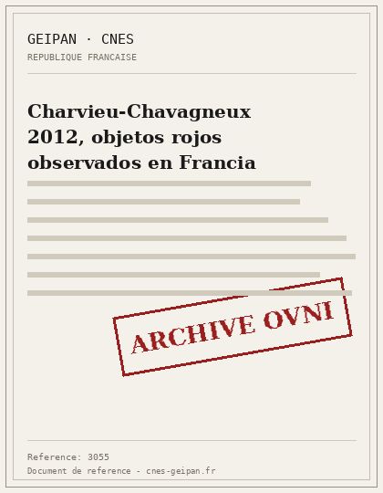 Charvieu-Chavagneux 2012, objetos rojos observados en Francia