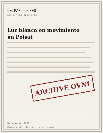 Luz blanca en movimiento en Poisat