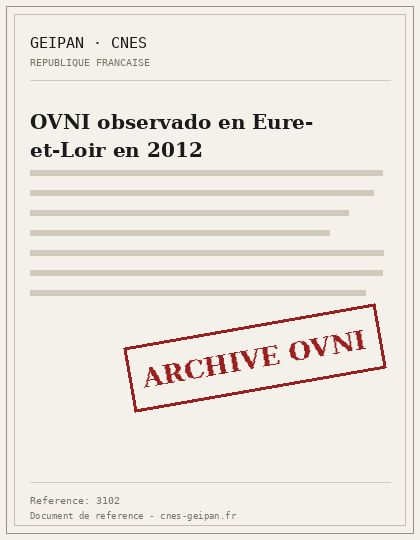 OVNI observado en Eure-et-Loir en 2012