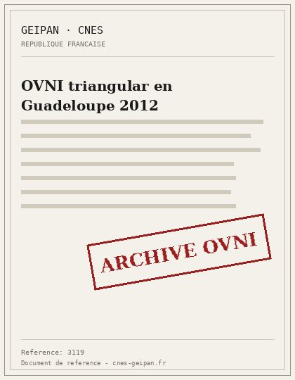 OVNI triangular en Guadeloupe 2012