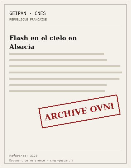 Flash en el cielo en Alsacia