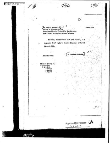 CIA responde a senador sobre OVNI